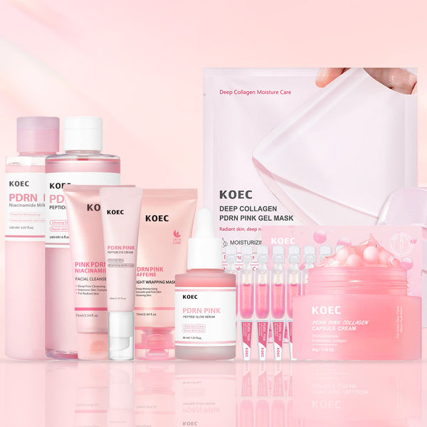Pink PDRN Rejuvenating Daily Korean Skincare Kit